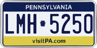 PA license plate LMH5250