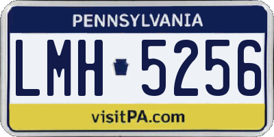 PA license plate LMH5256