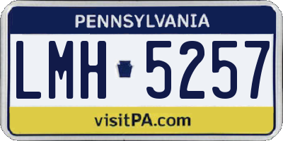 PA license plate LMH5257