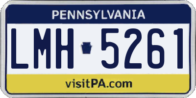 PA license plate LMH5261