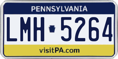 PA license plate LMH5264