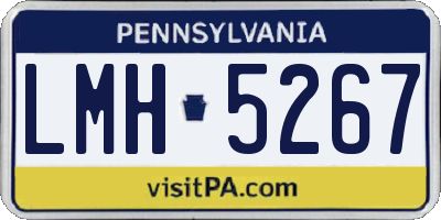 PA license plate LMH5267