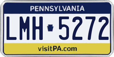 PA license plate LMH5272