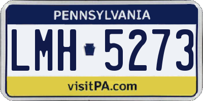 PA license plate LMH5273