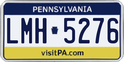 PA license plate LMH5276