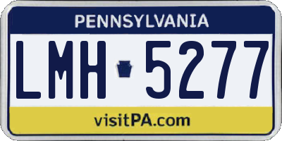 PA license plate LMH5277