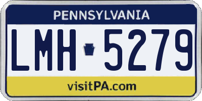 PA license plate LMH5279