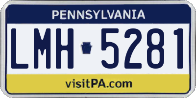 PA license plate LMH5281