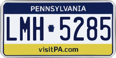 PA license plate LMH5285