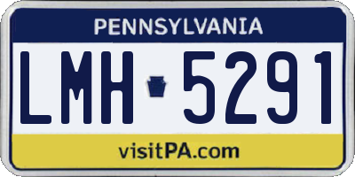 PA license plate LMH5291