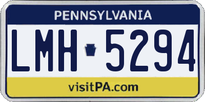 PA license plate LMH5294