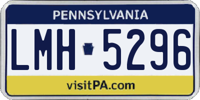 PA license plate LMH5296
