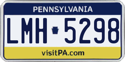 PA license plate LMH5298