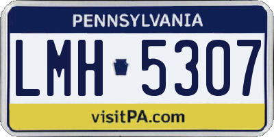 PA license plate LMH5307