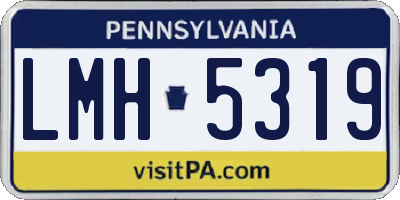 PA license plate LMH5319