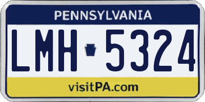 PA license plate LMH5324