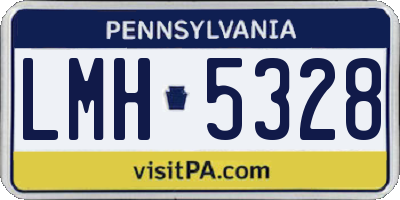 PA license plate LMH5328