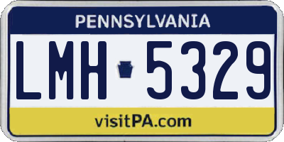 PA license plate LMH5329