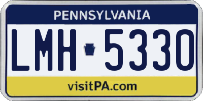PA license plate LMH5330