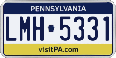 PA license plate LMH5331