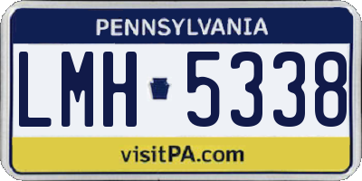 PA license plate LMH5338