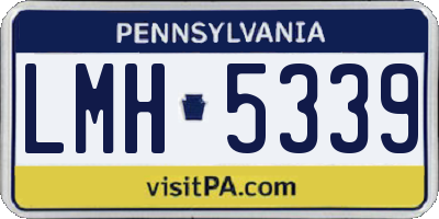 PA license plate LMH5339