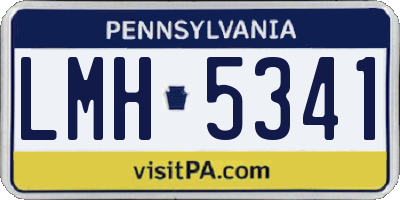PA license plate LMH5341