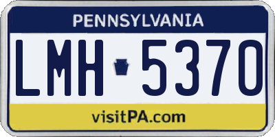 PA license plate LMH5370