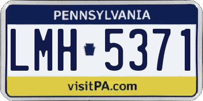 PA license plate LMH5371