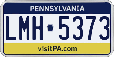 PA license plate LMH5373