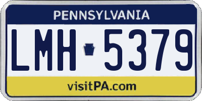 PA license plate LMH5379