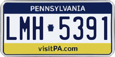 PA license plate LMH5391