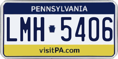PA license plate LMH5406