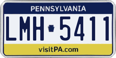 PA license plate LMH5411