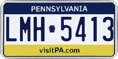 PA license plate LMH5413