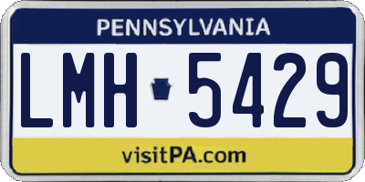 PA license plate LMH5429