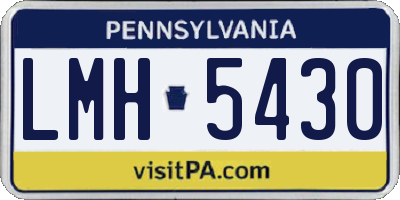 PA license plate LMH5430