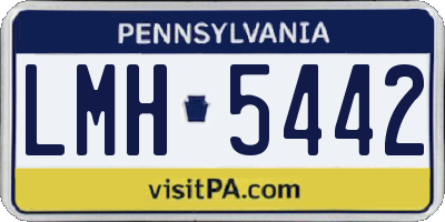 PA license plate LMH5442