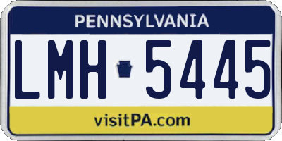 PA license plate LMH5445