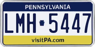 PA license plate LMH5447