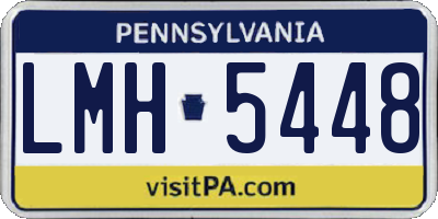 PA license plate LMH5448