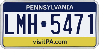 PA license plate LMH5471