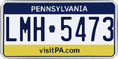 PA license plate LMH5473