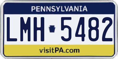 PA license plate LMH5482