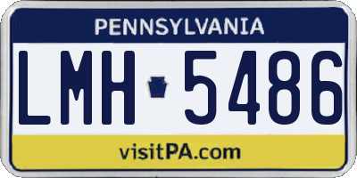 PA license plate LMH5486