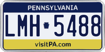 PA license plate LMH5488