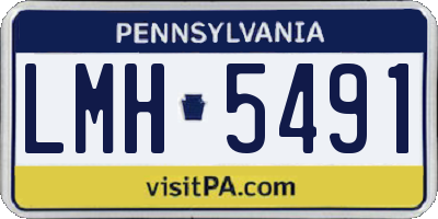 PA license plate LMH5491