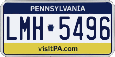 PA license plate LMH5496