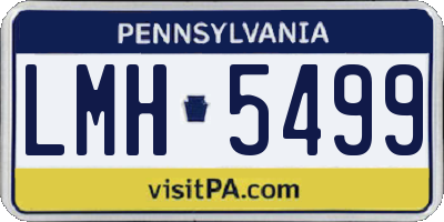PA license plate LMH5499