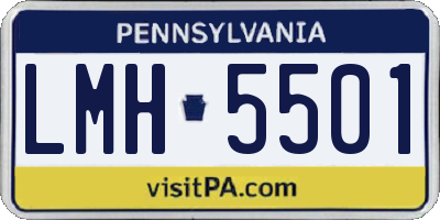 PA license plate LMH5501